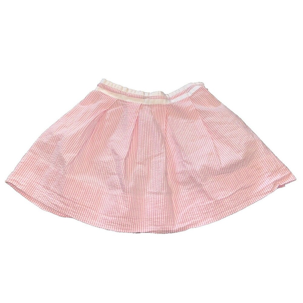 Ralph Lauren Girls size 5 Seersucker Pink Striped Pleated Skirt